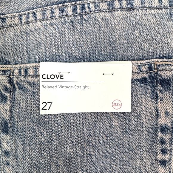 NEW AG Clove Relaxed Vintage Straight Jeans Moonwash Illusion Size 27 - Picture 10 of 12